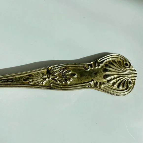 Vintage EPNS England Sheffield King Silverplate Serving Utensils Pasta Spoon - Picture 2 of 7